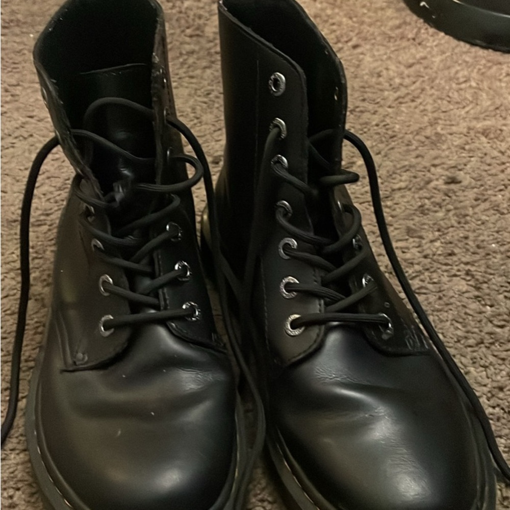 Dr. Martens Black Leather Men's Boots